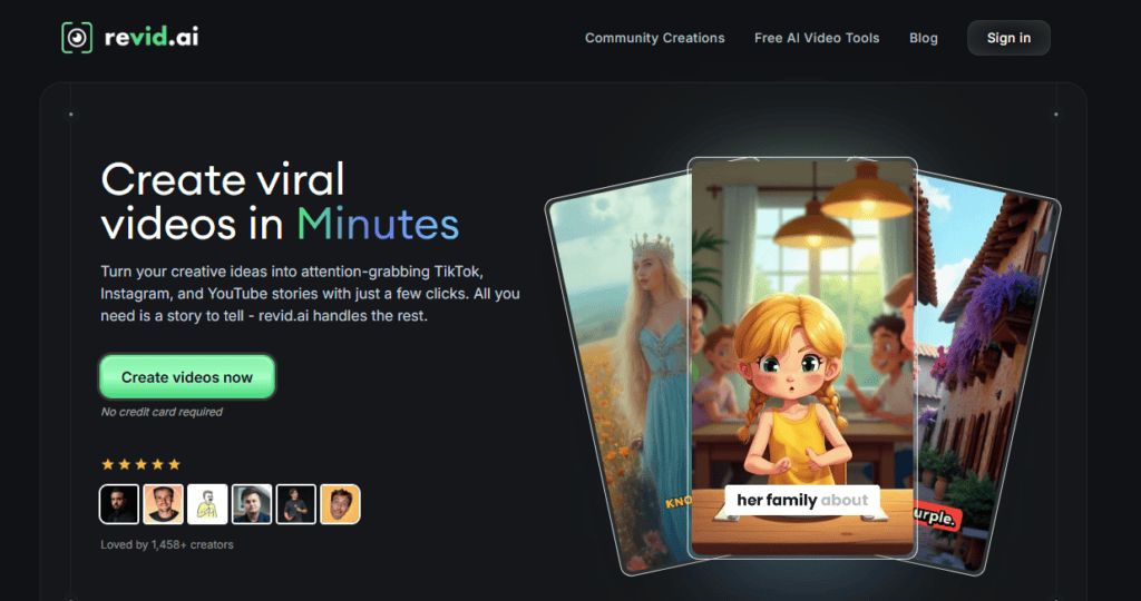 Revid.ai - Homepage